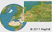 Satellite Location Map of Bonn