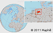 Gray Location Map of Münster