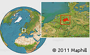 Satellite Location Map of Münster