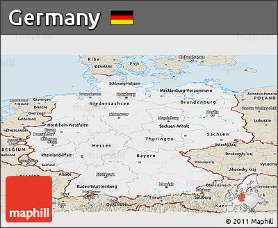 Classic Style Panoramic Map of Germany