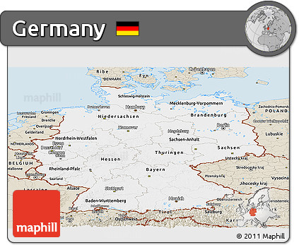 Classic Style Panoramic Map of Germany