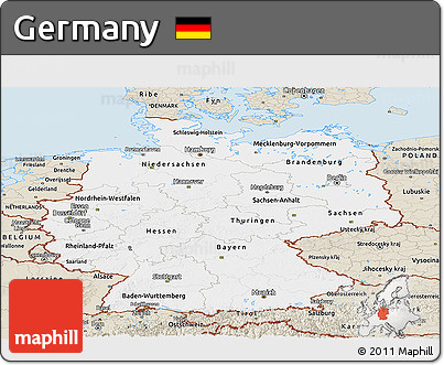 Classic Style Panoramic Map of Germany