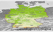 Physical Panoramic Map of Germany, desaturated