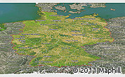 Satellite Panoramic Map of Germany, semi-desaturated, land only