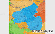 Political Shades 3D Map of Rheinland-Pfalz