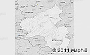 Silver Style 3D Map of Rheinland-Pfalz