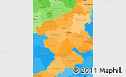 Political Shades Simple Map of Koblenz