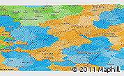 Political Panoramic Map of Rheinland-Pfalz