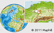 Physical Location Map of Alzey-Worms, highlighted grandparent region