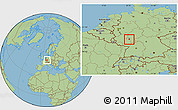 Savanna Style Location Map of Mainz