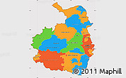 Political Simple Map of Rheinhessen-Pfalz, cropped outside