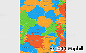 Political Simple Map of Rheinhessen-Pfalz