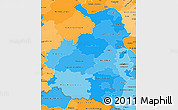 Political Shades Simple Map of Rheinhessen-Pfalz