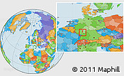 Political Location Map of Worms, within the entire country
