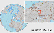 Gray Location Map of Zweibrücken