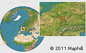 Satellite Location Map of Zweibrücken