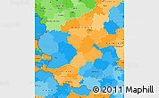 Political Simple Map of Rheinland-Pfalz