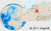 Shaded Relief Location Map of Trier