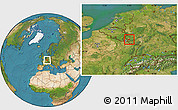 Satellite Location Map of Trier