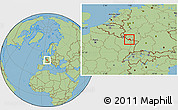 Savanna Style Location Map of Saarbrücken