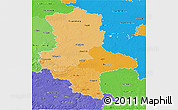 Political Shades 3D Map of Sachsen-Anhalt