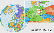 Political Location Map of Bernburg, highlighted grandparent region