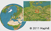 Satellite Location Map of Bernburg