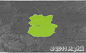 Physical 3D Map of Köthen, darken, desaturated