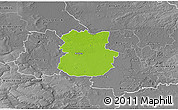 Physical 3D Map of Köthen, desaturated