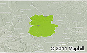Physical 3D Map of Köthen, lighten, semi-desaturated