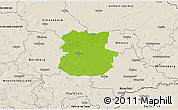 Physical 3D Map of Köthen, shaded relief outside