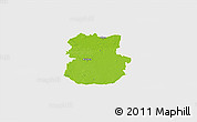 Physical 3D Map of Köthen, single color outside