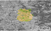 Satellite 3D Map of Köthen, desaturated