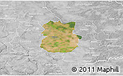 Satellite 3D Map of Köthen, lighten, desaturated