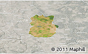 Satellite 3D Map of Köthen, lighten, semi-desaturated