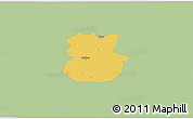 Savanna Style 3D Map of Köthen, single color outside