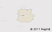Shaded Relief 3D Map of Köthen, cropped outside