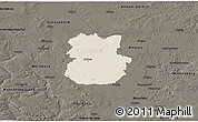 Shaded Relief 3D Map of Köthen, darken