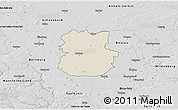 Shaded Relief 3D Map of Köthen, desaturated