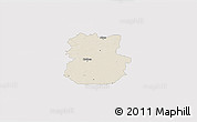 Shaded Relief 3D Map of Köthen, single color outside