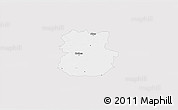 Silver Style 3D Map of Köthen, single color outside