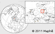 Blank Location Map of Köthen, within the entire country