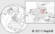 Blank Location Map of Köthen, highlighted country, highlighted parent region, within the entire country
