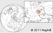 Blank Location Map of Köthen, highlighted parent region, highlighted grandparent region