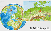 Physical Location Map of Köthen, within the entire country