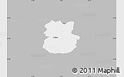 Gray Map of Köthen, single color outside