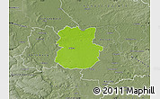 Physical Map of Köthen, semi-desaturated