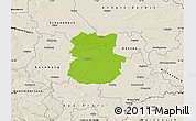 Physical Map of Köthen, shaded relief outside