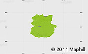 Physical Map of Köthen, single color outside