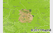 Satellite Map of Köthen, physical outside